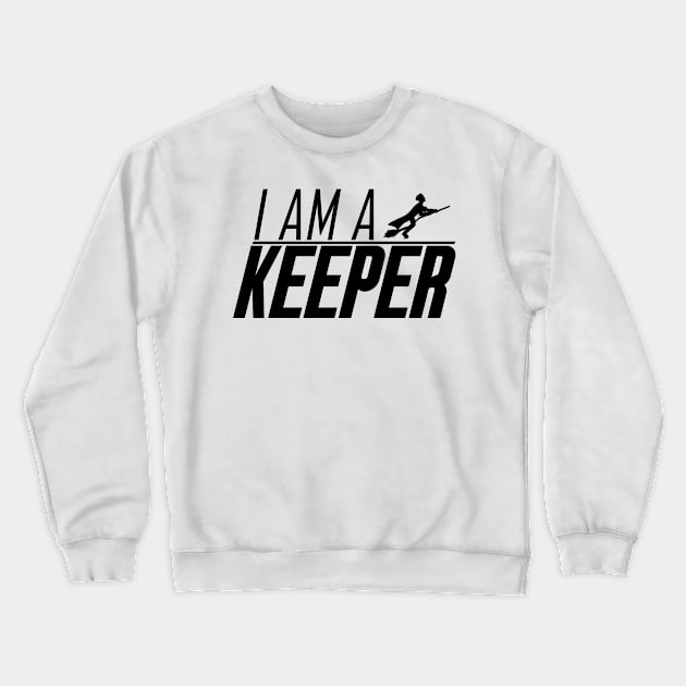 Keeper Black White Crewneck Sweatshirt by tysonstreet